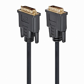 Кабель DVI-D - DVI-D (папа - папа) длина 4,5 м Cablexpert CC-DVI2-BK-15 черный