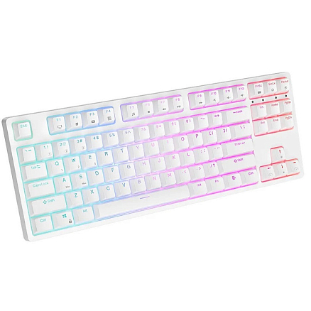 Клавиатура беспроводная Bluetooth Royal Kludge RK87 RK Red механическая с подсветкой игровая белая