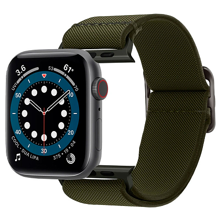 Ремешок-браслет для Apple Watch 42 и 44 мм текстильный Spigen Fit Lite хаки