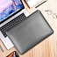 Чехол для Apple MacBook Air 13 (2018-2019) A1932, (2020) А2179, M1 (2020) A2337 кожаный футляр с подставкой WiWU Skin Pro Stand серый