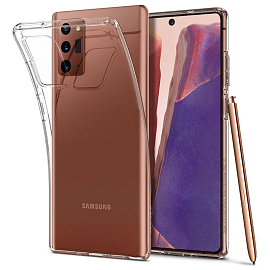 Чехол для Samsung Galaxy Note 20 гелевый ультратонкий Spigen SGP Liquid Crystal прозрачный