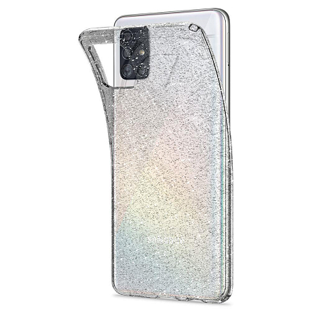 Чехол для Samsung Galaxy A51 гелевый с блестками Spigen SGP Liquid Crystal Glitter прозрачный
