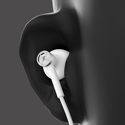 Наушники Xiaomi Mi Dual Driver Earphones в разъем Type-C вкладыши с микрофоном и пультом белые