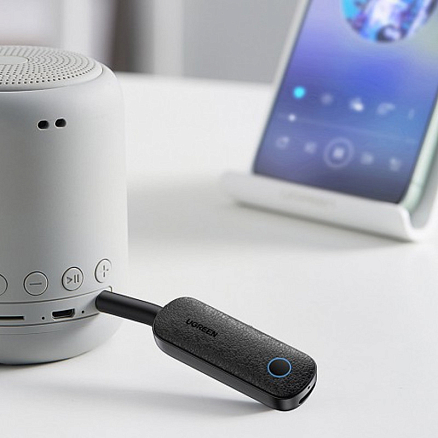 Bluetooth аудио адаптер (ресивер) разъем 3,5 мм Ugreen CM403 с громкой связью черный