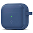 Чехол для наушников AirPods 3 силиконовый с карабином Spigen Silicone Fit темно-синий