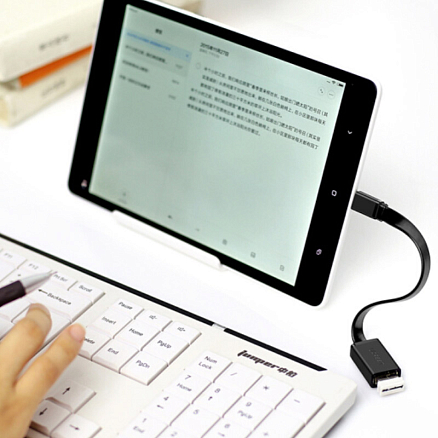 Переходник MicroUSB - USB хост OTG длина 11,5 см Ugreen US133 черный