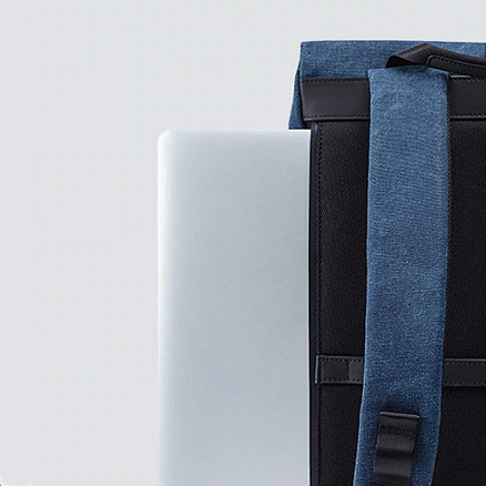 Рюкзак Xiaomi Ninetygo Grinder Oxford с отделением для ноутбука до 15,6 дюйма темно-синий