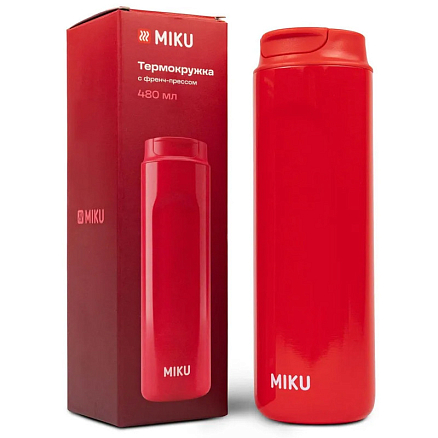 Термокружка с френч-прессом Miku TH-MGFP-480 480 мл красная