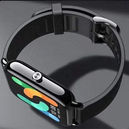 Умные часы Haylou RS4 Plus с силиконовым ремешком черные