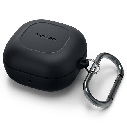 Чехол для наушников Samsung Galaxy Buds Live силиконовый с карабином Spigen SGP Silicone Fit черный