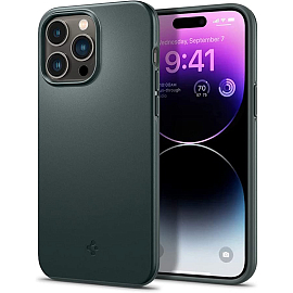 Чехол для iPhone 14 Pro Max пластиковый Spigen Thin Fit зеленый
