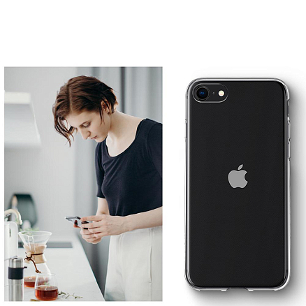 Чехол для iPhone 7, 8, SE 2020, SE 2022 гелевый ультратонкий Spigen Liquid Crystal прозрачный