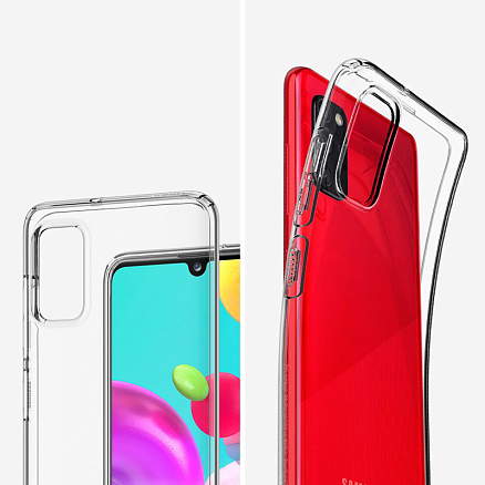 Чехол для Samsung Galaxy A41 гелевый ультратонкий Spigen Liquid Crystal прозрачный