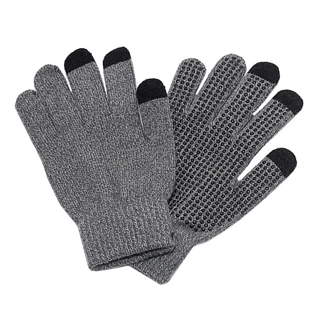 Перчатки трикотажные для емкостных дисплеев Greengo (Польша) N-06 серые