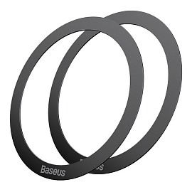 Наклейка на телефон для магнитного держателя MagSafe Baseus Halo черная 2 шт.