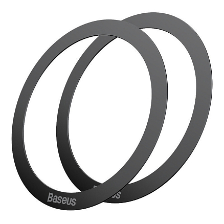 Наклейка на телефон для магнитного держателя MagSafe Baseus Halo черная 2 шт.