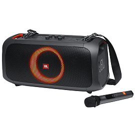 Портативная колонка JBL PartyBox On-The-Go для вечеринок с микрофоном черная
