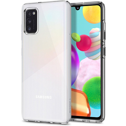 Чехол для Samsung Galaxy A41 гелевый ультратонкий Spigen Liquid Crystal прозрачный