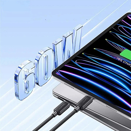 Кабель Usams US-SJ691 USB Type-C - USB Type-C (1 м, черный)