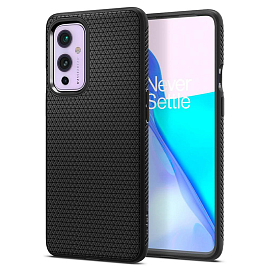 Чехол для OnePlus 9 гелевый Spigen Liquid Air матовый черный