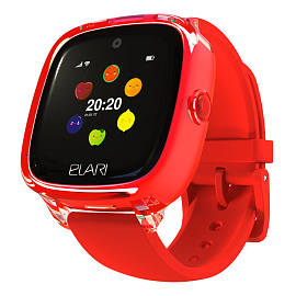 Детские умные часы с GPS и Wi-Fi трекером Elari KidPhone Fresh красные