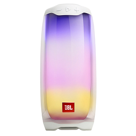 Портативная колонка JBL Pulse 4 с разноцветной подсветкой и с защитой от воды белая