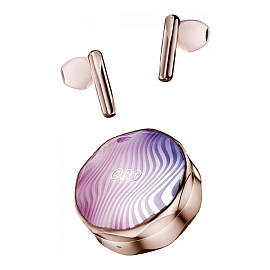 Наушники TWS беспроводные Bluetooth QCY T21 FairyBuds вкладыши с микрофоном розовые