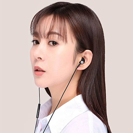 Наушники Xiaomi Mi Dual Driver Earphones в разъем Type-C вкладыши с микрофоном и пультом черные