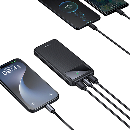 Внешний аккумулятор McDodo MC-4220 10000мАч (2 USB, Type-C, PD, QC, 22.5Вт) черный