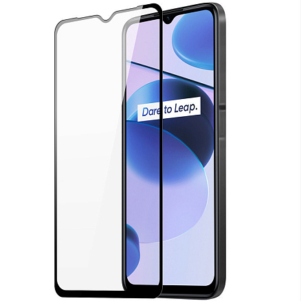 Защитное стекло для Realme C35 на весь экран противоударное Dux Ducis 9D черное