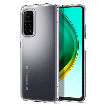 Чехол для Xiaomi Mi 10T, Mi 10T Pro гелевый ультратонкий Spigen Liquid Crystal прозрачный