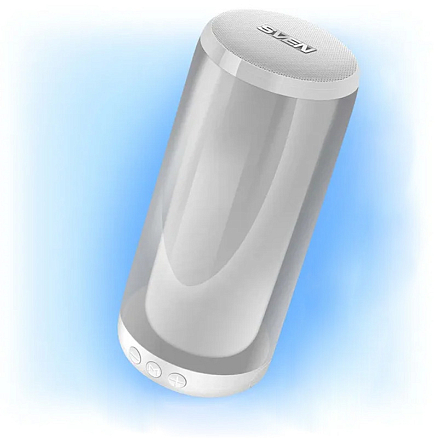 Портативная акустическая система Sven PS-265 с подсветкой, FM-радио, USB, MicroSD белая