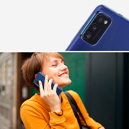 Чехол для Samsung Galaxy A41 гелевый ультратонкий Spigen Liquid Crystal прозрачный