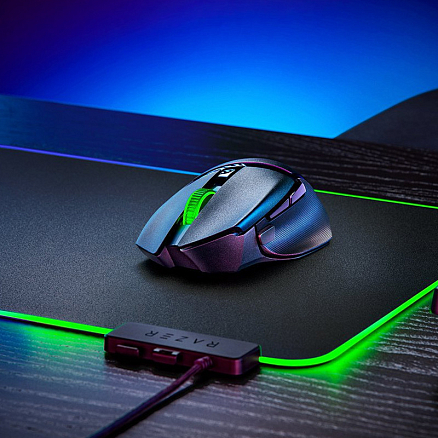 Мышь беспроводная оптическая Razer Basilisk V3 X HyperSpeed с подсветкой 9 кнопок 18000 dpi игровая черная