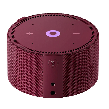 Умная колонка Яндекс Станция Мини 2 с часами (красный гранат)