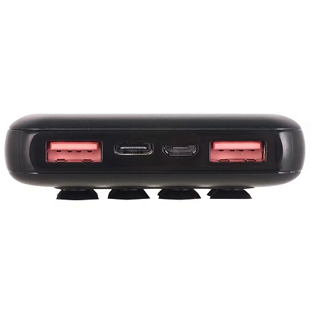 Внешний аккумулятор TFN Air Power 10000мАч (2 x USB, Type-C, microUSB, быстрая зарядка) черный