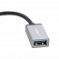 Переходник Type-C - USB 3.0 (папа - мама) хост OTG 16 см Ugreen US203 черно-серый