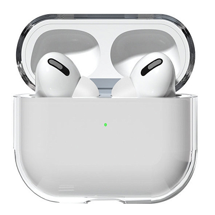 Чехол для наушников AirPods, AirPods 2 пластиковый Hurtel прозрачный