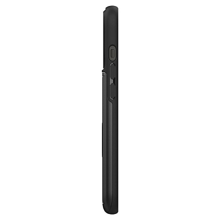 Чехол для iPhone 13 Pro гибридный со слотом для карты Spigen Slim Armor CS черный