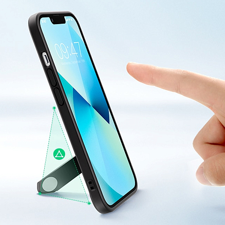 Чехол для iPhone 13 гибридный с подставкой UGREEN LP491 прозрачно-черный
