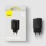 Зарядное устройство сетевое с тремя USB входами Baseus Compact Charger 3U 17W черное