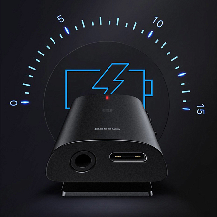 Bluetooth аудио адаптер (ресивер) разъем 3,5 мм aptX Baseus BA03 черный