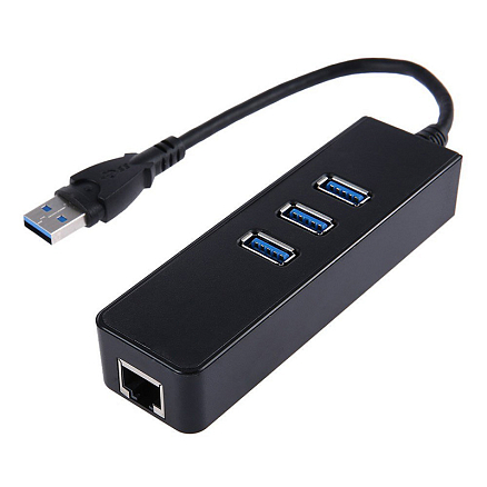 USB 3.0 HUB (разветвитель) на 3 порта + Ethernet