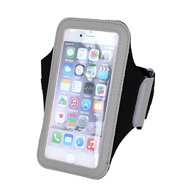 Чехол универсальный для телефона до 5.1 дюйма спортивный наручный GreenGo Classic серебристый