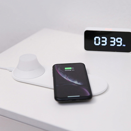 Беспроводная зарядка для телефона с ночником Xiaomi Yeelight YLYD08YI (быстрая зарядка) белая