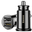 Зарядное устройство автомобильное с двумя USB входами 3.1А Baseus Grain черное