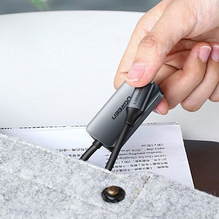 Переходник Type-C - Mini DisplayPort (папа - мама) с кабелем Ugreen CM236 серый