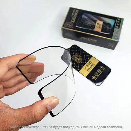 Защитное стекло для Poco F6 на весь экран противоударное Digitalpart Black FG 2.5D черное