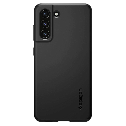 Чехол для Samsung Galaxy S21 FE пластиковый тонкий Spigen Thin Fit черный