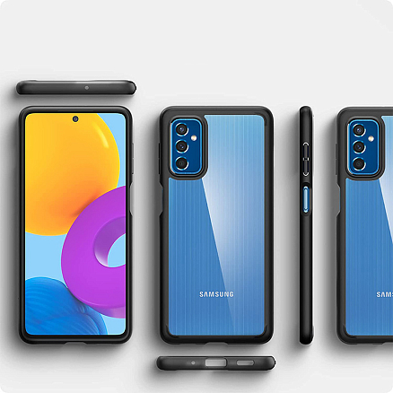 Чехол для Samsung Galaxy M52 гибридный Spigen Ultra Hybrid прозрачно-черный матовый